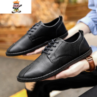 2022春季新款英伦风小皮鞋男韩版豆豆潮鞋百搭黑色工作鞋潮流个性 闪潮休闲鞋
