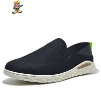 一脚蹬懒人鞋子男士休闲平底鞋韩版百搭透气雨伞布鞋春季2022新款 闪潮休闲鞋