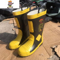 男士雨鞋劳保鞋消防鞋 防砸钢包头鞋 工地鞋 工作鞋 高筒水鞋防滑 闪潮雨靴