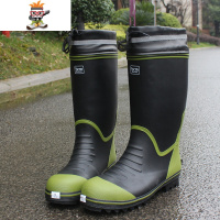 男款防砸钢头雨靴雨鞋劳保鞋雨鞋防水鞋高筒靴子有保暖款 闪潮雨靴