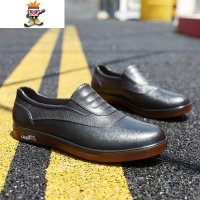 韩国低帮雨鞋男时尚休闲舒适水鞋厨房洗车防滑劳保鞋耐磨套脚胶鞋 闪潮休闲鞋