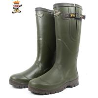 高筒可调节筒围户外猎人雨鞋水鞋仿蛇防水防滑保暖探险鞋打猎靴 闪潮雨靴
