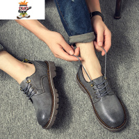 男士大头皮鞋秋冬季加绒鞋英伦男鞋休闲棉鞋子马丁靴个性百搭潮鞋 闪潮休闲鞋