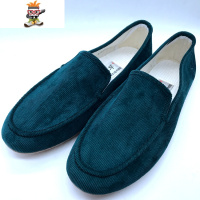 春秋男士条绒布鞋低帮潮流百搭板鞋休闲潮鞋透气亚麻布鞋懒人鞋子 闪潮休闲鞋