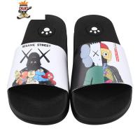 新款芝麻街拖鞋男室外国潮情侣潮牌软底鸳鸯外穿居家浴室防滑拖鞋 闪潮