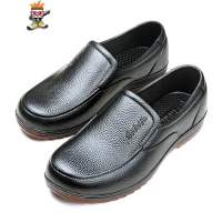 低帮男士短筒雨鞋防水鞋防滑水鞋厨房厨师胶鞋耐磨平底工作鞋大码 闪潮休闲鞋