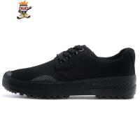 。时尚网眼舒适透气男全黑登山鞋劳保鞋电工四季布鞋 闪潮休闲鞋