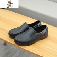 工地男仿皮鞋防滑雨鞋大码男鞋舒适劳保鞋防水厨房鞋耐磨厨师鞋男 闪潮雨靴