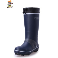 男款高筒钉底矶钓雨鞋防水鞋防滑橡胶鞋成码水鞋冬 闪潮雨靴