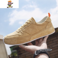 板鞋男鞋2022新款春季韩版平板百搭潮流运动潮男复古翻毛潮鞋 闪潮休闲鞋