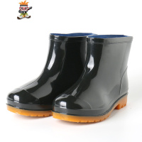 雨鞋雨靴男士短筒防滑水鞋厨房胶鞋半高筒雨靴雨鞋工作 闪潮雨靴