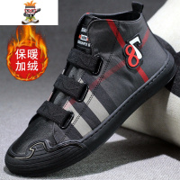 高帮帆布潮鞋精小伙鞋子网红男士休闲男鞋2022新款春季平底板鞋 闪潮高帮鞋