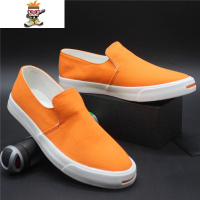 男士透气简约百搭懒人休闲鞋一脚蹬低帮帆布鞋潮流青年学生布鞋子 闪潮