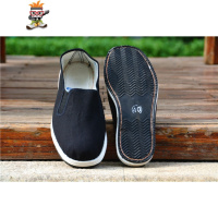 轮胎底布鞋加厚千层底男鞋黑色工作工地防铁屑防滑防扎耐磨劳保鞋 闪潮雨靴