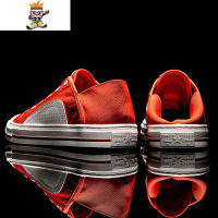 一脚蹬男鞋春季潮流男士低帮板鞋潮鞋小脏橘布鞋休闲鞋子男帆布鞋 闪潮