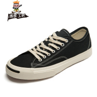 工装 日系复古开口笑低帮硫化鞋阿美咔叽黑色休闲帆布鞋男鞋 闪潮
