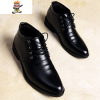 棉鞋男冬季加绒保暖男鞋高帮男士商务正装二棉皮鞋男休闲冬天鞋子 闪潮高帮鞋