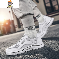 男士小白鞋百搭板鞋2022春季新款鞋子男潮鞋韩版透气帆布鞋运动鞋 闪潮