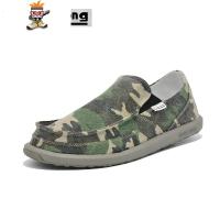 春秋男士帆布鞋迷彩休闲鞋驾车鞋潮流一脚蹬懒人鞋韩版鞋透气板鞋 闪潮