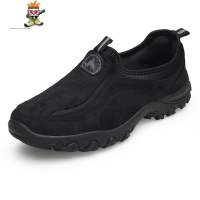 春季户外登山鞋男运动休闲鞋中老年人软底无鞋带爸爸懒人鞋旅游鞋 闪潮休闲鞋