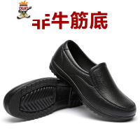 牛筋底黑色低帮短筒雨鞋男厨师鞋防滑防水厨房专用鞋劳保工作鞋男 闪潮休闲鞋