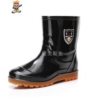 中筒雨靴雨鞋男水鞋套鞋防水胶鞋劳保靴子耐磨牛筋底雨靴 闪潮雨靴