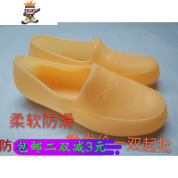 仿牛筋胶鞋雨鞋软胶工地水鞋防水低帮塑胶男士色塑料建筑工胶鞋 闪潮休闲鞋