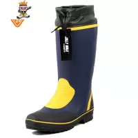 高筒时尚雨鞋男雨靴水鞋钓鱼鞋子男防滑防水胶鞋 闪潮雨靴
