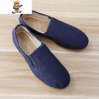 中国风复古缝制麻男鞋中式缝禅修古风休闲鞋居士低帮鞋 闪潮休闲鞋