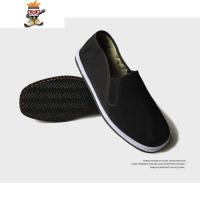 轮胎底布鞋男耐磨加厚底工作鞋防刺穿千层底男鞋黑色防铁屑劳保鞋 闪潮