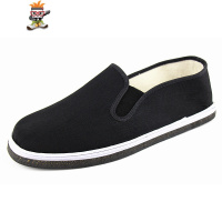 男女款秋季硬底防刺穿铁屑加厚型劳保黑色轮胎底单布鞋 闪潮