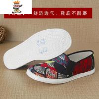 春季女鞋老北京单鞋男民族特色千层底男鞋时尚休闲情侣布底布鞋男 闪潮休闲鞋