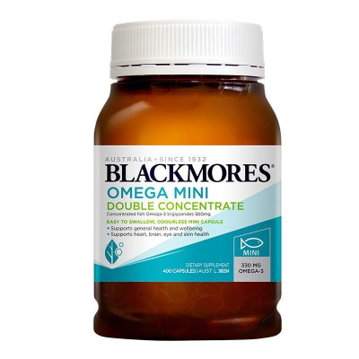 澳洲原装Blackmores澳佳宝2倍浓缩2Omega3迷你小粒深海鱼油400粒三高 中老年营养香港保税随机发