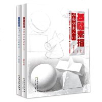 2册 基础素描上册从初识到入+下册从入到精通 步骤图 结构素描 细腻画风 安徽美术出版社