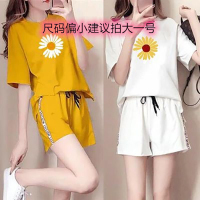 新款夏季韩版短袖短裤女两件套时尚休闲睡衣宽松显瘦潮