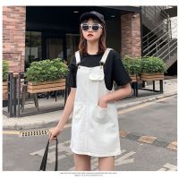 牛仔背带裙子2020春夏季新款韩版时尚百搭黑白色背带裤连衣裙女潮