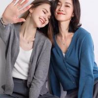 毛衣外套女秋冬2020新款针织衫韩版大码空调打底新款V领外搭开衫