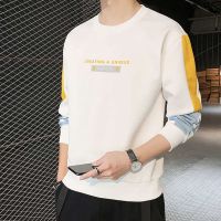套头卫衣男秋季新款男士长袖T恤韩版圆领休闲学生打底衫男装上衣