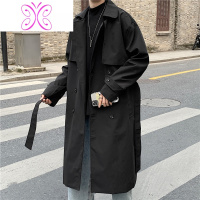 YUANSU中长款风衣男2020春秋季新款韩版潮流帅气休闲过膝英伦风风衣外套风衣