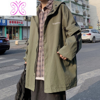 YUANSU港风工装男炸街外套高级范德系军版风衣中长款春季中性情侣装大衣风衣