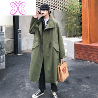YUANSU工装风衣男韩版潮流帅气秋冬季外套潮牌宽松休闲中长款英伦风大衣风衣