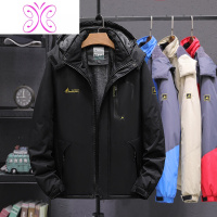 YUANSU冬季加绒加厚外套男装保暖棉服冲风衣女冬装中年情侣装棉袄防风衣风衣