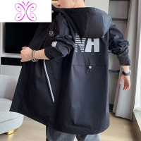 YUANSU青少年风衣男中长款韩版潮流春秋季帅气外套初中高中学生休闲秋装风衣