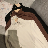 YUANSU阿茶与阿古三色高领长袖t恤男秋季宽松潮流新款百搭打底衫上衣