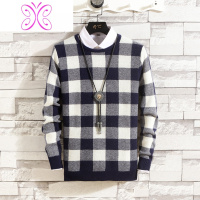 YUANSU长袖t恤男士针织衫秋冬季新款韩版潮流圆领毛衣男装上衣服打底衫