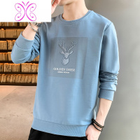 YUANSU秋冬季男士长袖T恤韩版潮流秋衣加绒加厚圆领卫衣打底衫男装上衣