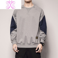 YUANSU冬季T恤羔绒加绒加厚保暖长袖卫衣中老年中年爸爸装男式衣服男