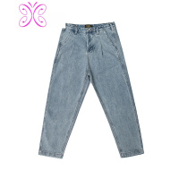 YUANSU辰未春秋季浅色牛仔裤子男直筒宽松百搭韩版潮流休闲长裤阔腿学生牛仔裤男