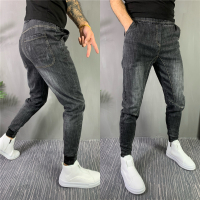 YUANSU秋冬男修身弹力牛仔裤休闲束脚裤净面社会小伙裤子小脚潮流九分裤牛仔裤男