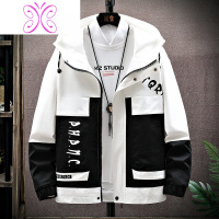 YUANSU男士外套春秋季2020新款韩版潮流帅气男装上衣服加绒冬装工装夹克夹克